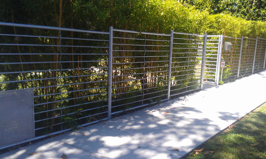 Exterior Fence & Gates Conversion to Glass & Metal Fence and Gate - BEFORE