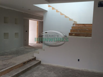 Before Custom Interior Railing Fabrication and Installation Before Custom Interior Railing Fabrication and Installation